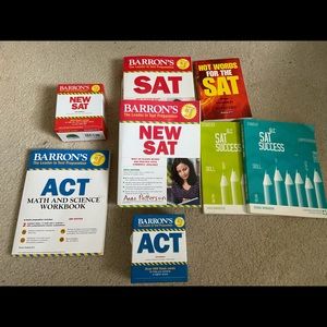SAT and ACT prep book set